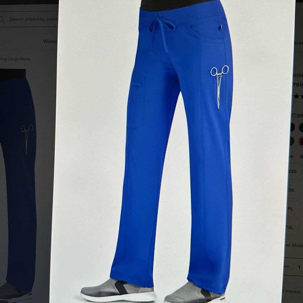 Cherokee Infinity Straight Leg Drawstring Scrub P… - image 1